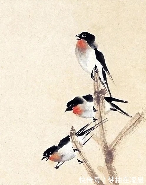 笔法&任伯年笔下的小写意鸟儿