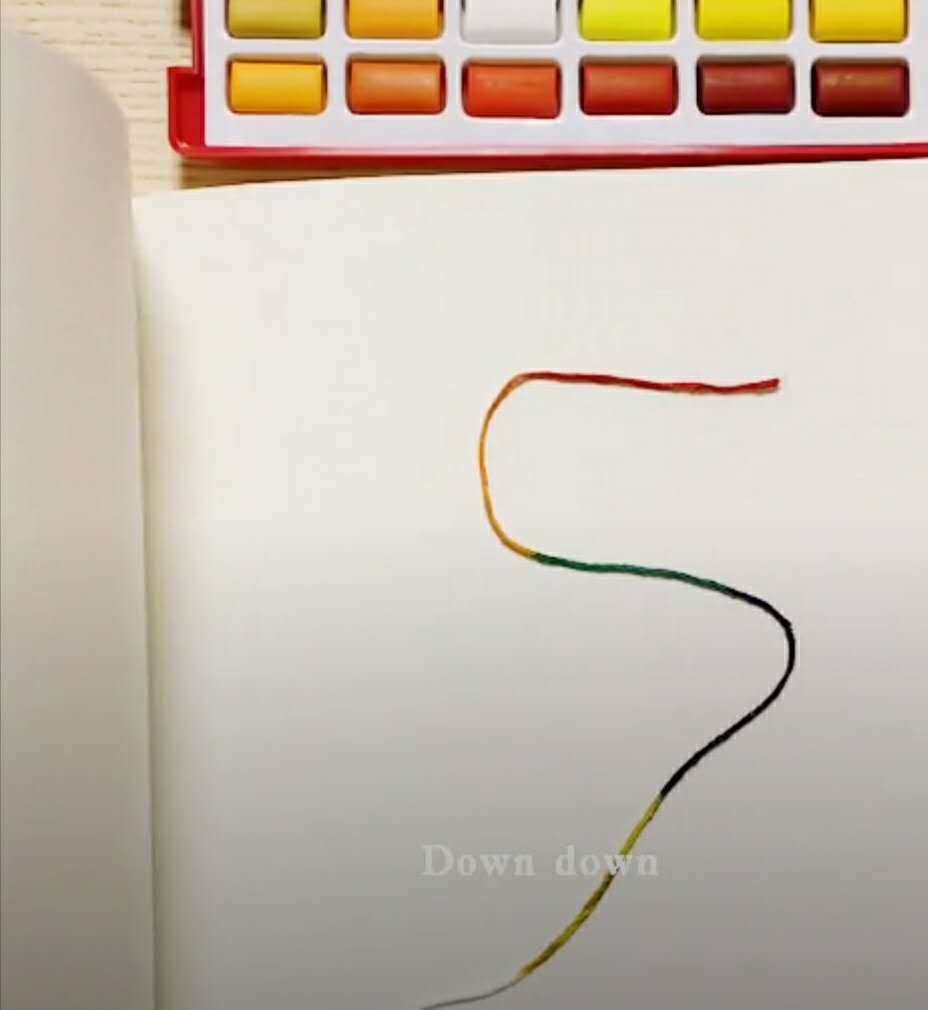 彩虹百合#美术生教你三步画出彩红百合,只需要一根棉线,简单到你无法相信