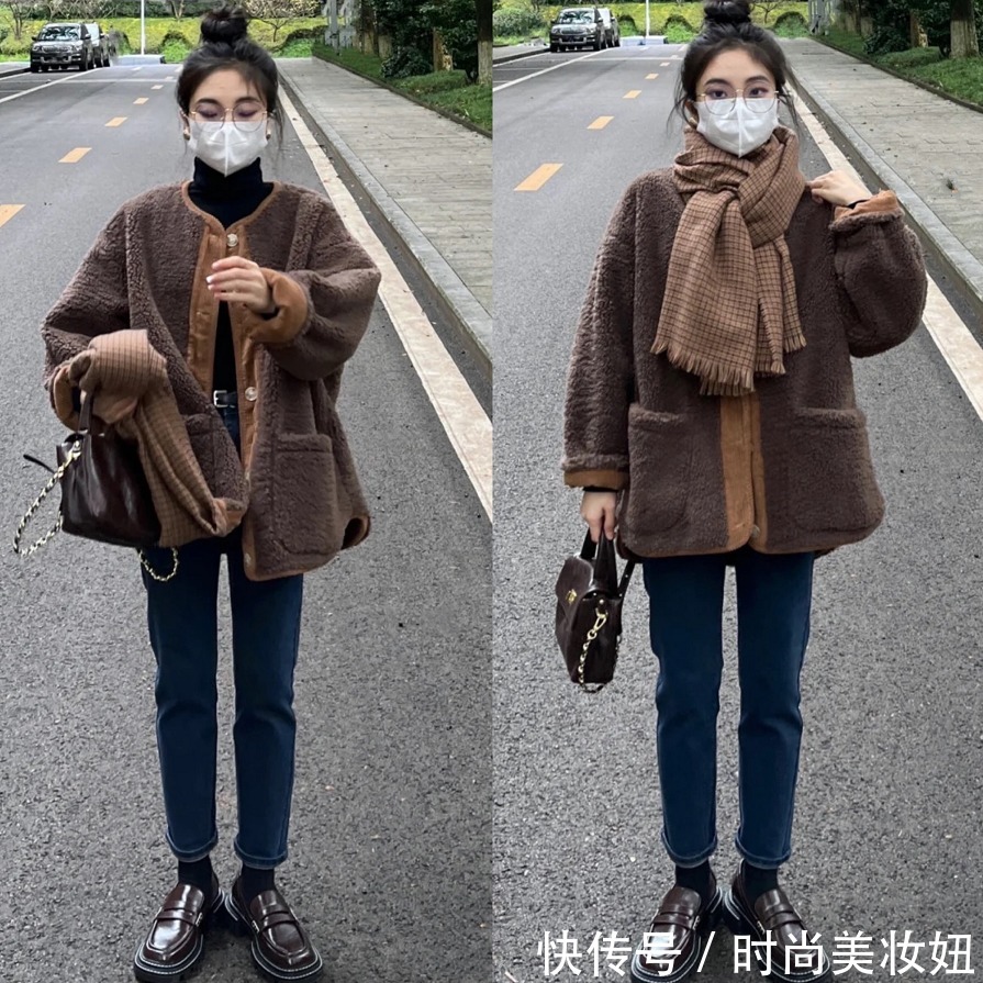 小姐姐 终于找到贵气又可爱的羊羔绒穿搭,看她们的搭配,保暖不说还气质