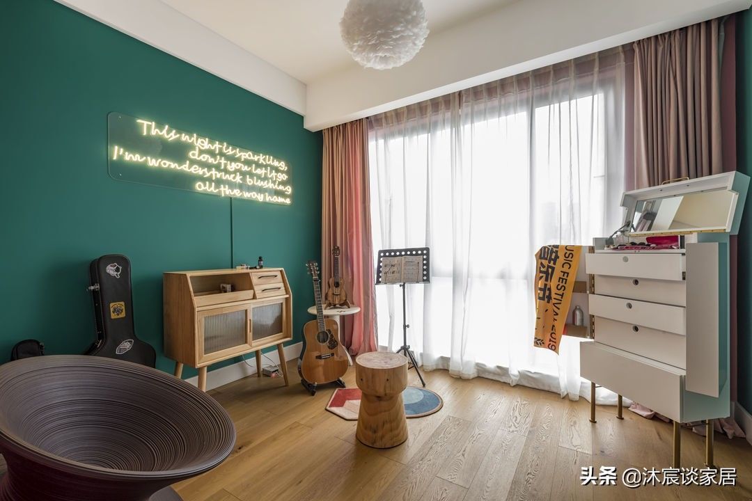 帽间|向往田园生活的夫妻俩,把家装得清爽大方,还有让人快乐的大阳台