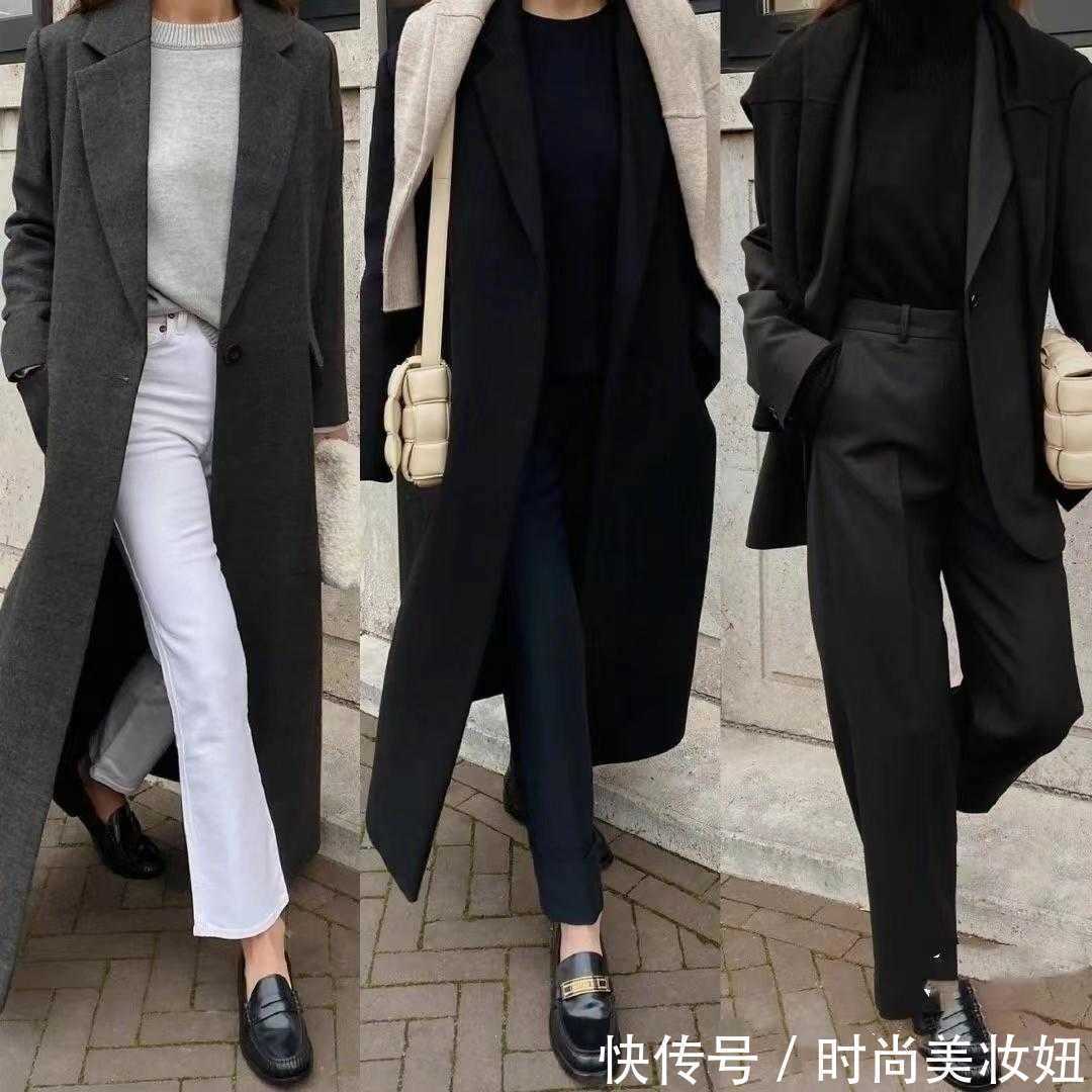 浅色系 见过世面的女人,冬季穿衣都不会太复杂,黑白灰穿出高级范