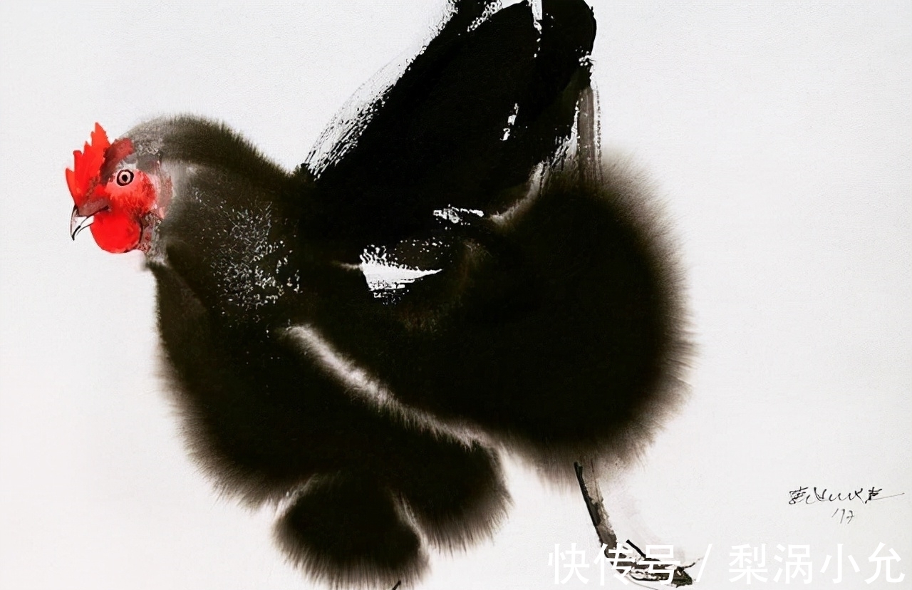 麦穗!水墨是中国传统绘画,老外用它画动物——别说另有一番意境