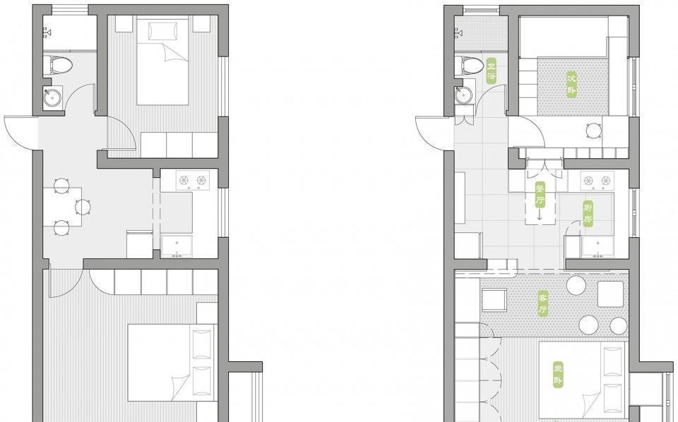 空间|45㎡小户型学区房,爆改后“小中见大”,整个家被一眼望穿