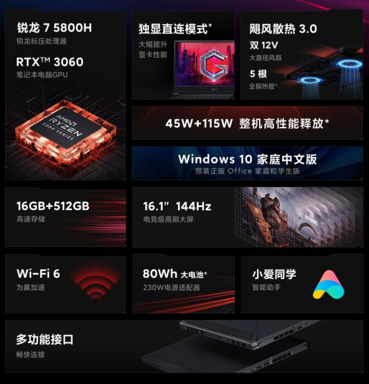 预约|6999 元起/RTX 3060 显卡，Redmi G 锐龙版游戏本再次开启预约