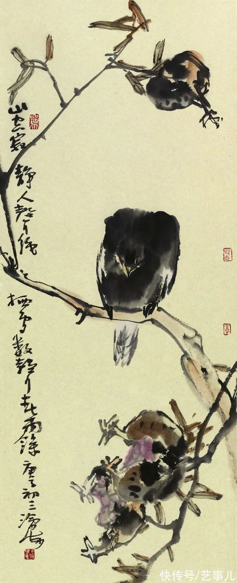 教授!尹沧海教授石榴作品欣赏:清简空灵 独出机杼