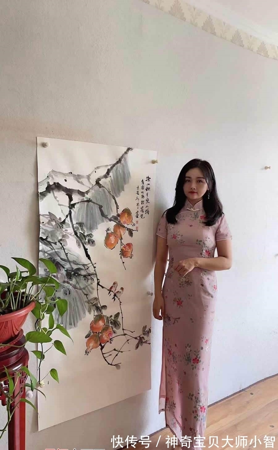 花鸟画家&郝思思:妙笔神韵,刻画入微,传承经典的美女花鸟画家