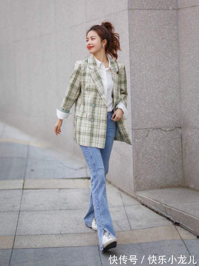 香风|秋天不穿裙子也很浪漫,针织开始搭配牛仔裤优雅大气,高级时髦