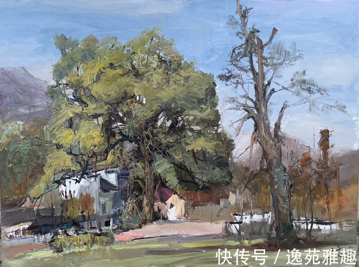 五彩斑斓&「写生作品」回望深秋婺源,五彩斑斓,油画家汪志高作品欣赏