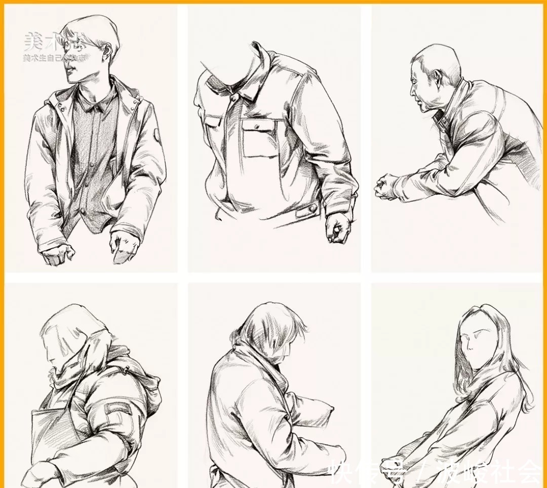 速写&【人物速写】中的难点:衣纹的画法解析,收藏收藏