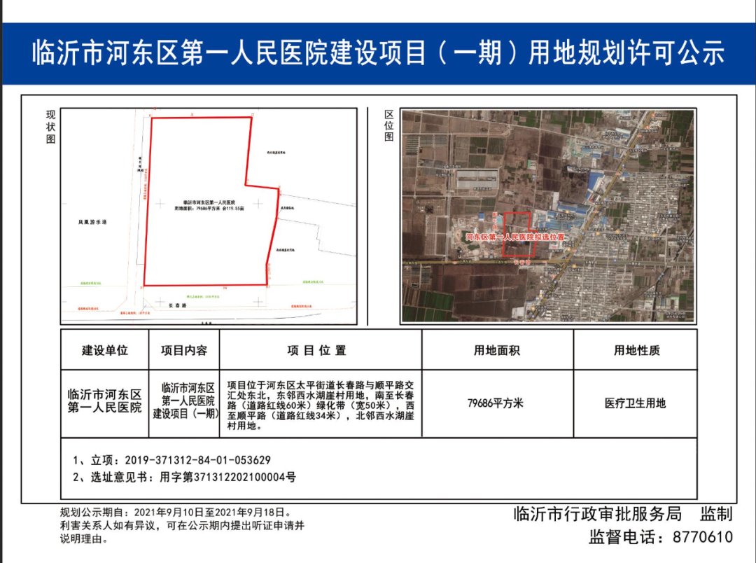 临沂市行政审批服务局|位置公布！临沂这里将新建一家医院