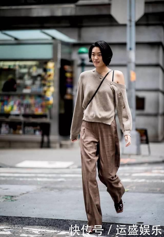 入春,你穿针织衫+阔腿裤的样子=简直太气质了