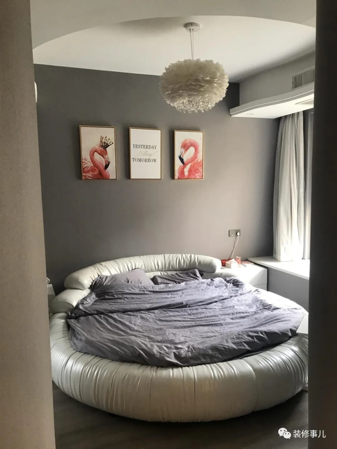 弧形|闺蜜婚房真个性,独单也有轻奢范儿,浴室双间设计你肯定没见过