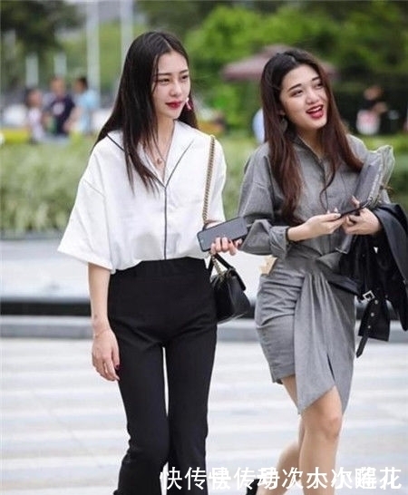 街拍身材高挑的小美女,穿粉色露肩短裙,很美哦