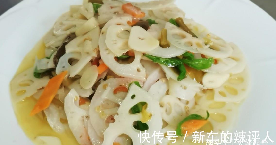炒莲藕片|炒莲藕片不发黑,掌握2点小技巧,脆爽清甜又开胃,颜色透亮不黑