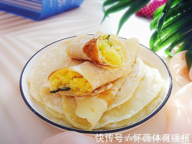面团|晚餐就这一样,烙一烙,卷一卷,吃美了,网友:最爱这一口