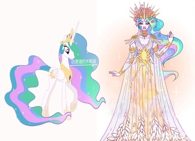 宝莉|小马宝莉幻化为城堡人类的公主，云宝黛西最时尚，宇宙公主最惊艳