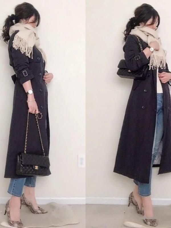 卡其色风衣的N种搭配，矮个子日本博主私服示范，提升衣品很简单