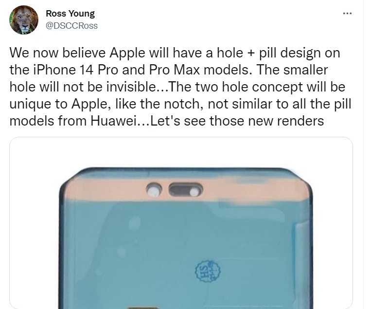 ross|消息称苹果iPhone 14 Pro采用“感叹号”打孔，无缘屏下Face ID