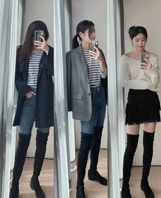 时髦精 超有女人味儿的过膝靴, 利用四个搭配思路, 直接化身时髦精!