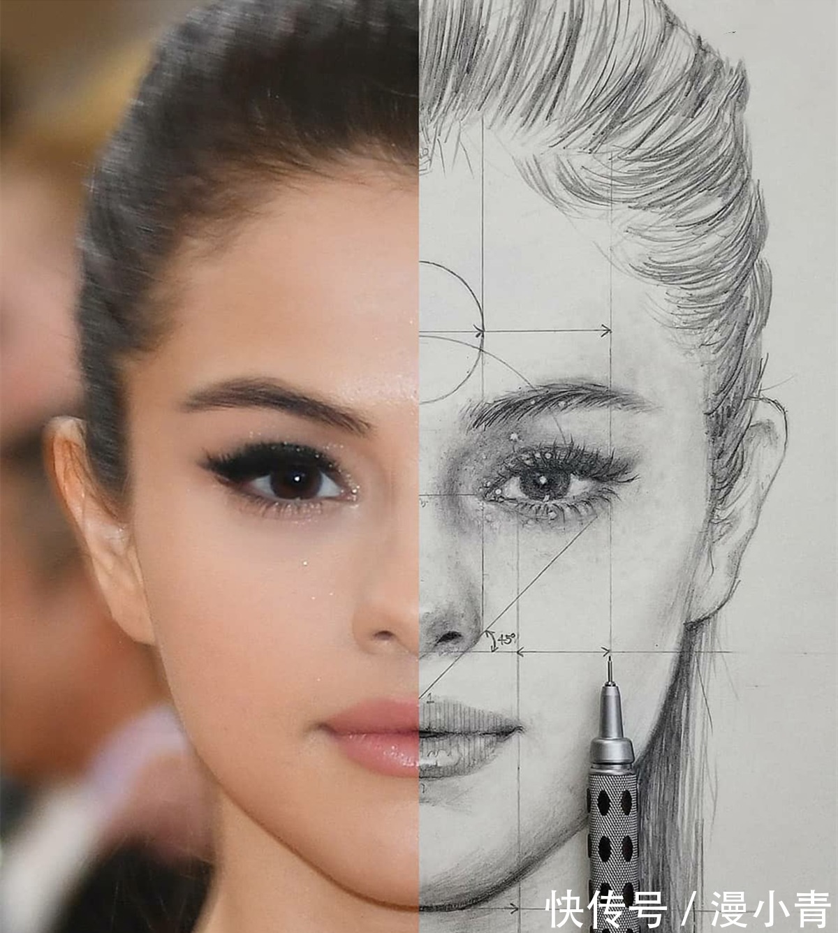 拼脸#画师用绘画和照片拼脸的方式告诉大家,绘画需要的不只是一门学科