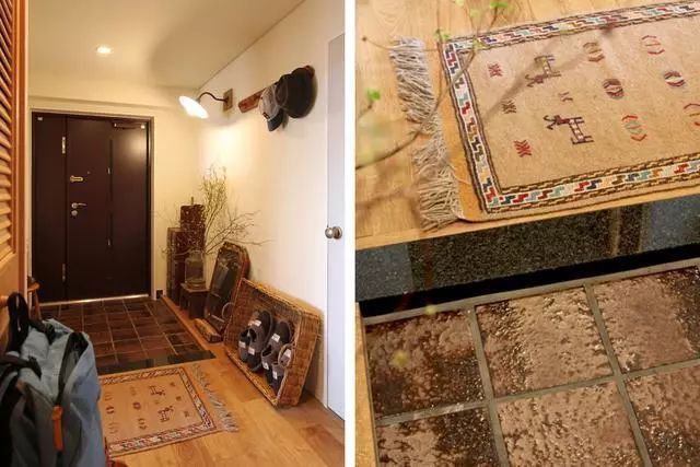 鞋凳|玄关做成下沉式,哪怕面积再小都能坐着换鞋,漂亮实用,家里还没灰!