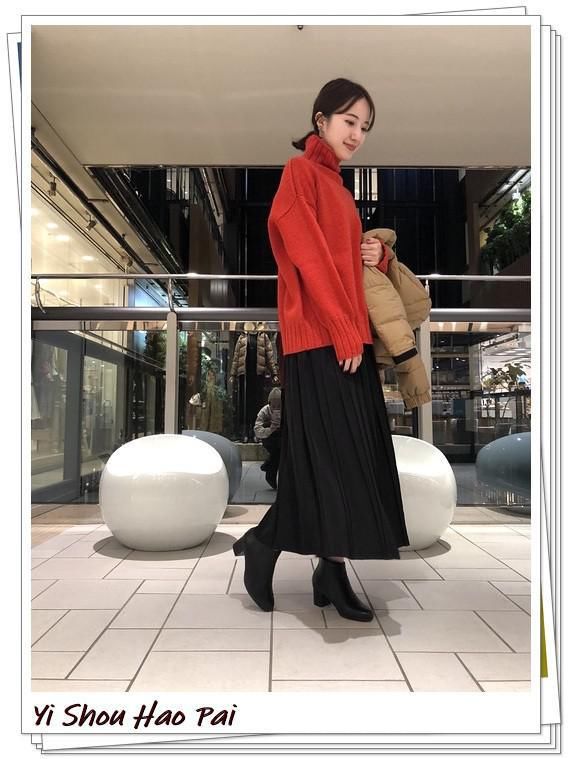 春节要带一点红！红色高领针织衫的20种搭配分享