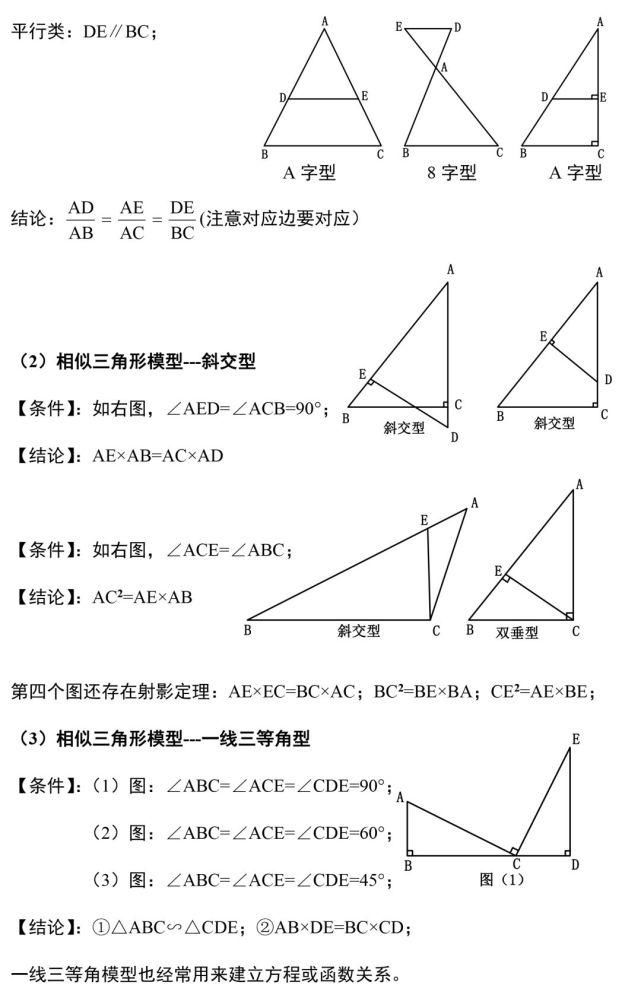 初中生|初中数学：最重要的九大几何模型，全读懂多得20分（初中生必备）