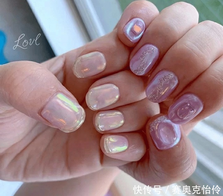 温柔可爱的果冻感美甲，拿图去做！