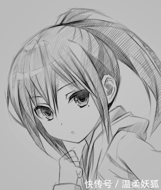 手绘日漫 约会大作战 素描风崇宫真那 漫画教程 快资讯