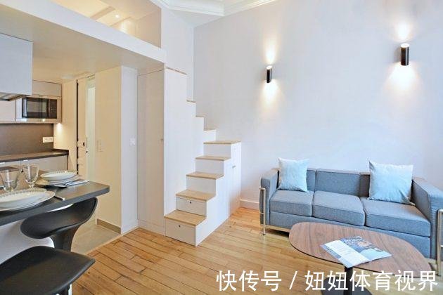 厨卫|男孩的25㎡小公寓,卧室搭建在厨卫上,空间宽敞功能齐全,优秀!