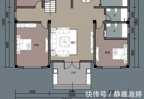 更上一层楼|农村自建三层别墅,面宽15米,8室2厅,还有储藏室和书房,真是太棒了
