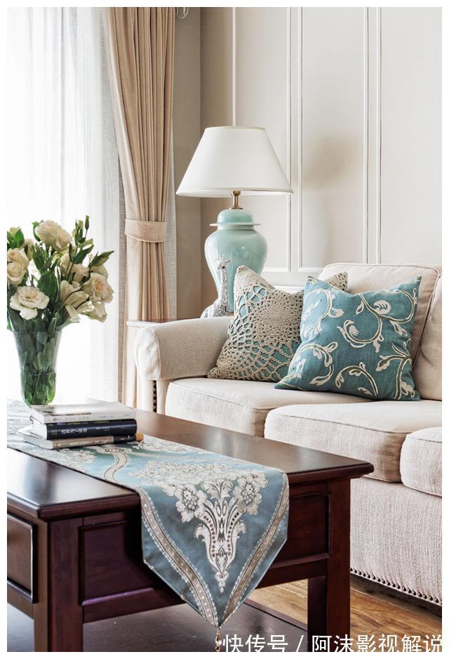 线条勾勒|103平美式风空间，简约设计清丽优雅，线条勾勒层次丰富