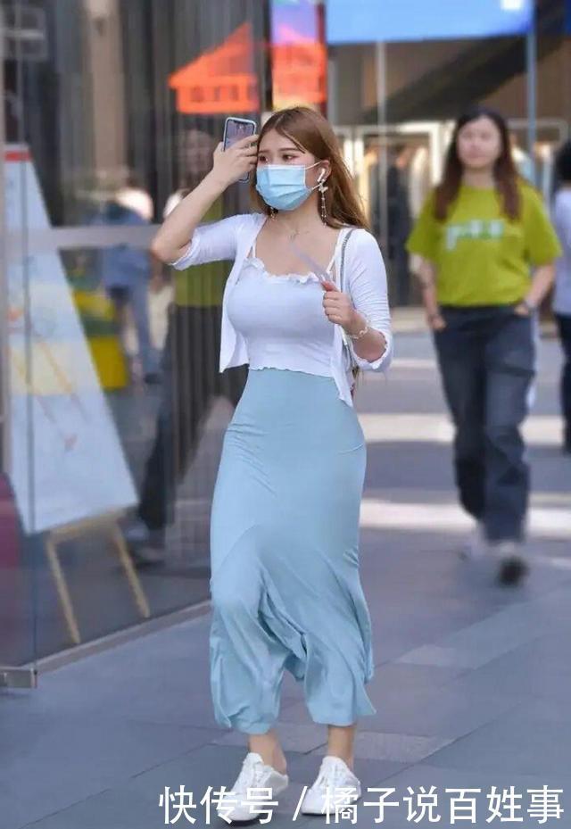 连衣裙|一字肩白色连衣裙,好看精致,走在街上很养眼