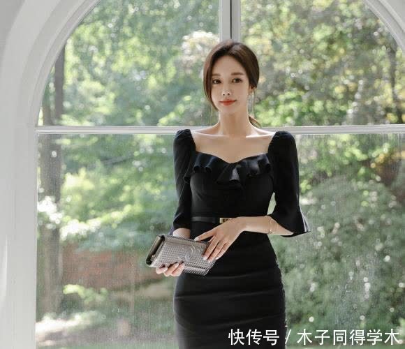 美人图鉴孙允珠:朔月珍珠墨香知韵荷叶连衣裙