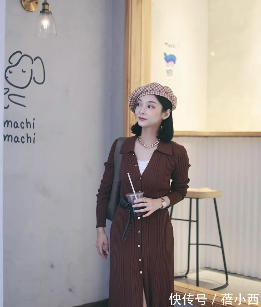 针织连衣裙|30岁的女人冬天怎样穿才优雅?首选“针织连衣裙”,高级感满满