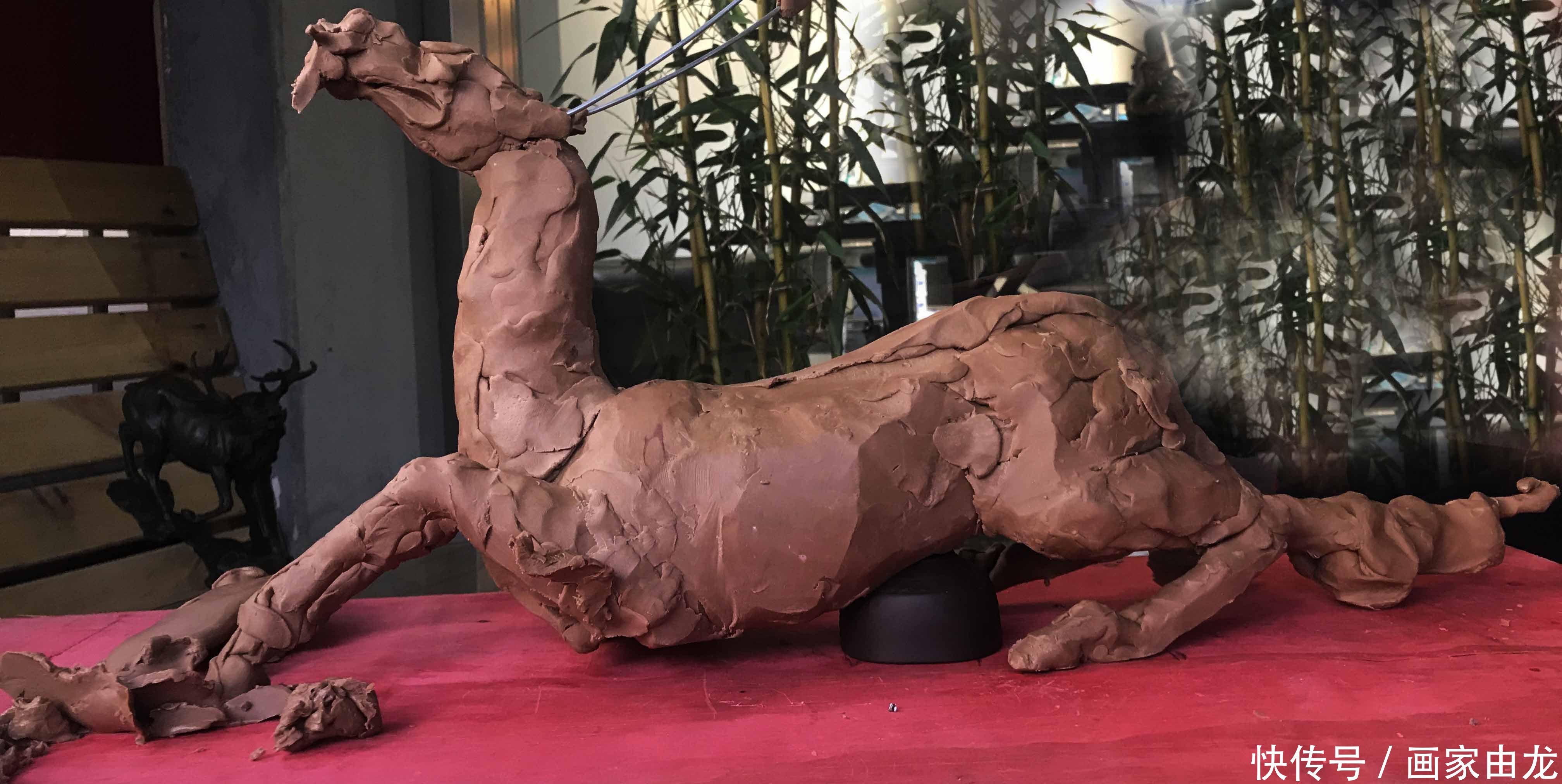 神兽设计|由龙作品|麒麟铜雕之泥稿制作| 设计