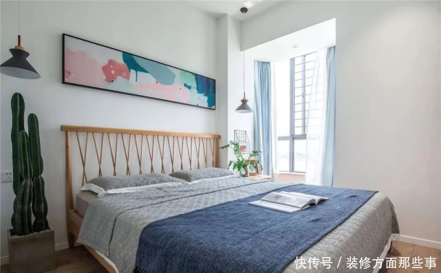 北欧|87平北欧混日式风将客厅打造舒适的家庭影院，阳台设计成品茶区