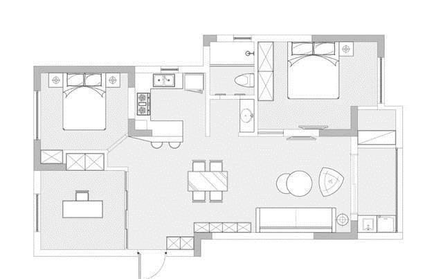 背景墙|94平现代三室,半开放式厨房、书房,让居室互通互透,共享光线