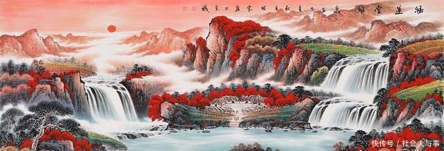 家居客厅适合挂什么画经典名人国画，装点家居山水之景！