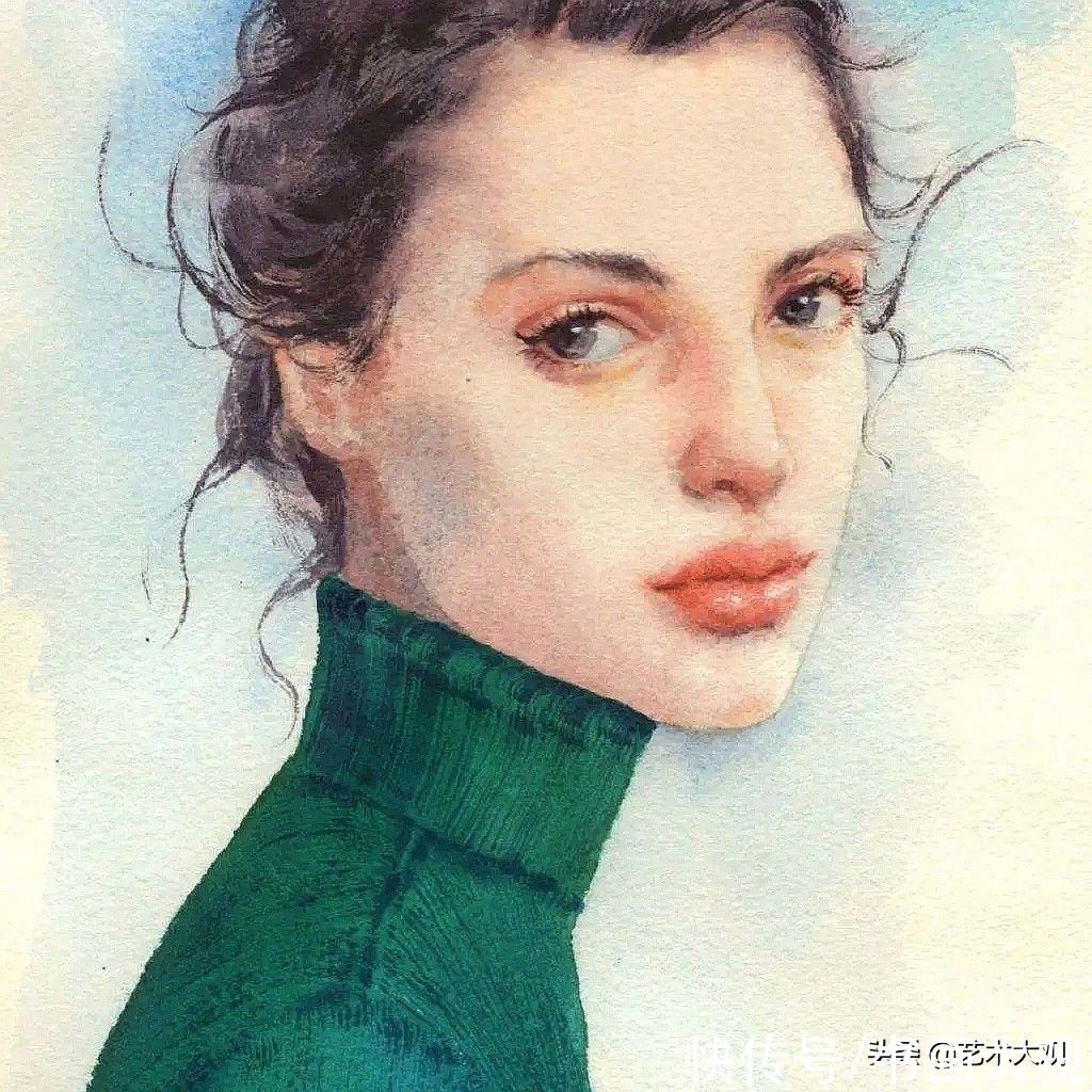 画家！好看的肖像水彩手绘90后网络知名画家张雷雷人物作品专辑