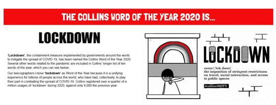 词汇|柯林斯词典公布2020年度代表词汇：封锁
