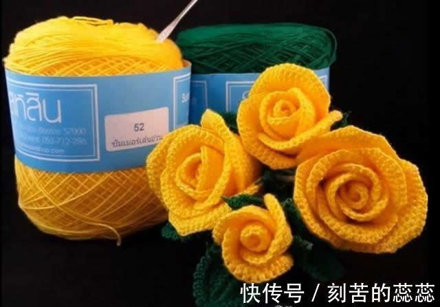 钩针玫瑰花,这么漂亮的花,都是一针一线钩出来的!附图解教程