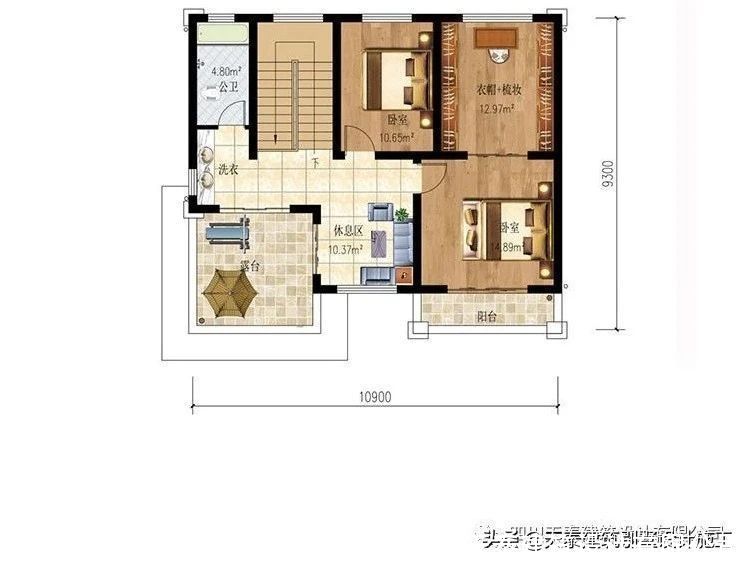 添加|四川绵阳梓潼三层新中式别墅设计图纸 绵阳农村建别墅图挑空客厅