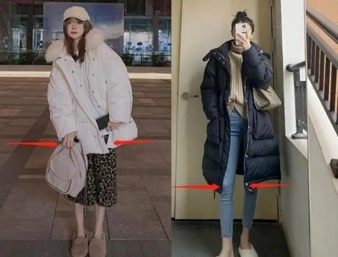 今年冬天,更流行穿中长款羽绒服,配对这5种“下装”,温暖显瘦