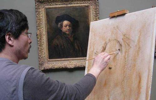 艺术家#农妇仿大师绘画,画家一幅500万,她卖200爆红网络,专家:亵渎艺术