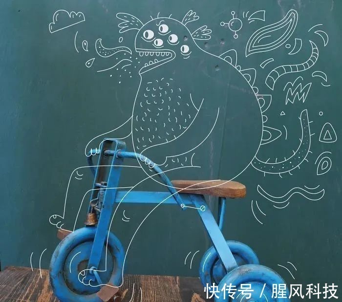 插画#拥有“魔法”的插画家,用几笔涂鸦,将沉闷的照片变得趣味十足