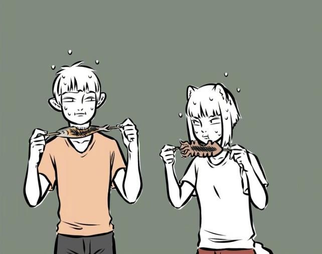 非人哉:九月和姥爷吵架,两人互不相让,十一月躲在一旁微笑!