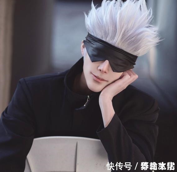 咒术回战|沙雕网友cos五条悟,连金针菇都用上了,简直一模一样!