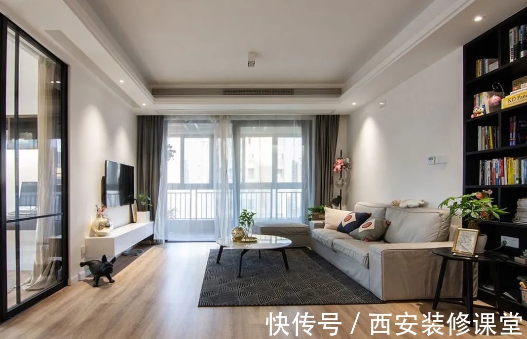 书房|128㎡三室大白墙,也耐看舒适