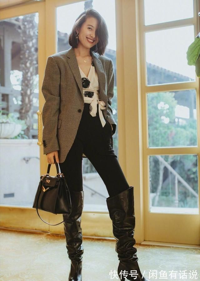 中裤|时尚就是个圈，曾经的“靴中裤”穿法又开始流行，时髦显瘦又保暖